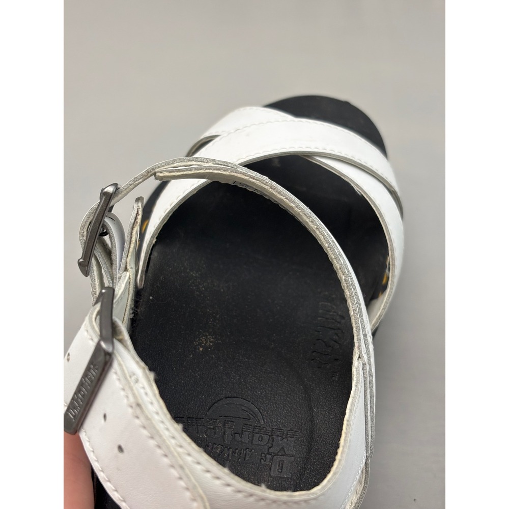 Dr. Martens Voss II White Leather Platform Sandals Womens 9 Ziggy Sole AW004 - Picture 10 of 10